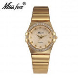 Miss Fox Gold Rhinestone Timepiec Xfcs Watches