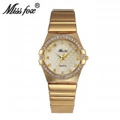 Miss Fox Gold Rhinestone Timepiec Xfcs Watches