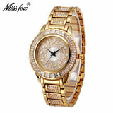 Miss Fox Luxury Crystal Diamong Gold and Silver Watch