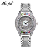 Miss Fox Luxury Crystal Diamong Gold and Silver Watch