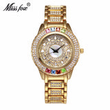 Miss Fox Luxury Crystal Diamong Gold and Silver Watch