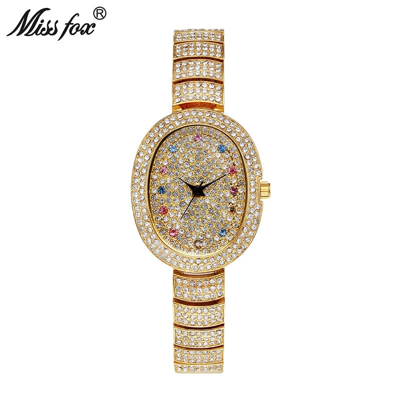 Miss Fox New Austria Crystal Minimalist Diamond Woman Small Quartz Watch
