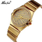 Miss Fox Weave Quartz Golden Luxury Diamond Watch