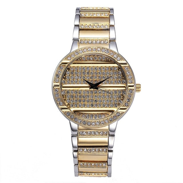 Miss Fox Gold Full Diamond 37mm Gems Steel Wrist watch