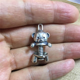 925 Sterling Silver Bear Dangle Pendant Bracelet Without Glass Bead