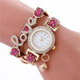 Leather Bracelet Diamond   Luxury Womans Wrist Watch