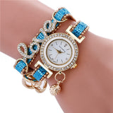 Leather Bracelet Diamond   Luxury Womans Wrist Watch