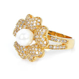 AAA Cubic Zirconia & Pearl Rings Cute Heart design