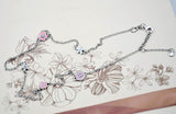 925 Sterling Silver Necklace Enamel Poetic Bloom With Crystal Pendant