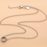 925 Sterling Silver Necklace Radiant Hearts Forever Collier