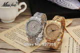 Rhinestone Crystal Quartz Watches Lady Swan Dress Wristwatches