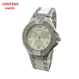 Contena Luxury Rhinestones Full Logo Watches Quartz