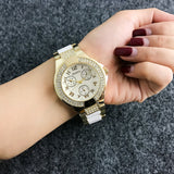 Contena Luxury Rhinestones Full Logo Watches Quartz