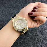 Contena Luxury Rhinestones Full Logo Watches Quartz