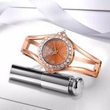 fashion and casual quartz rose gold color elegant dress watch