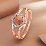 fashion and casual quartz rose gold color elegant dress watch