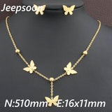 Pattern Stainless Steel Jewelry Gold Color pendant and earring sets