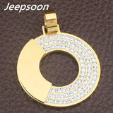 Round Pattern Stainless Steel Gold Color pendant and earring sets SGGICACA