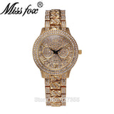 Rhinestone Crystal Quartz Bracelet Dress Wristwatch