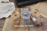 Rhinestone Crystal Quartz Bracelet Dress Wristwatch