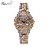 Rhinestone Crystal Quartz Bracelet Dress Wristwatch