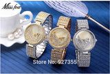 Rhinestone Crystal Quartz Watches Lady Swan Dress Wristwatches