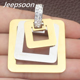Stainless Steel Jewelry Gold Color Crystal pendant and earring sets SGGFAJCA