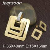 Stainless Steel Jewelry Gold Color Crystal pendant and earring sets SGGFAJCA