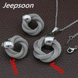 Stainless Steel Jewelry Sets Pendants And Earrings SFHGAFBA