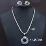 Stainless Steel Jewelry Sets Pendants And Earrings SFHGAFBA