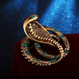 Personality Retro British Metal Pins Cobra Snake Brooch