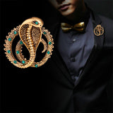 Personality Retro British Metal Pins Cobra Snake Brooch