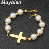 Stainless Steel gold color Bracelet and Necklace Jewelry sets SEWJAZCG