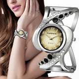 wristwatch quartz crystal rhinestone watches