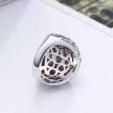 white and gold color cubic Zirconia crystal rings