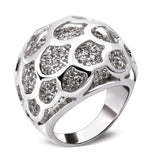 white and gold color cubic Zirconia crystal rings