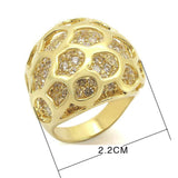white and gold color cubic Zirconia crystal rings