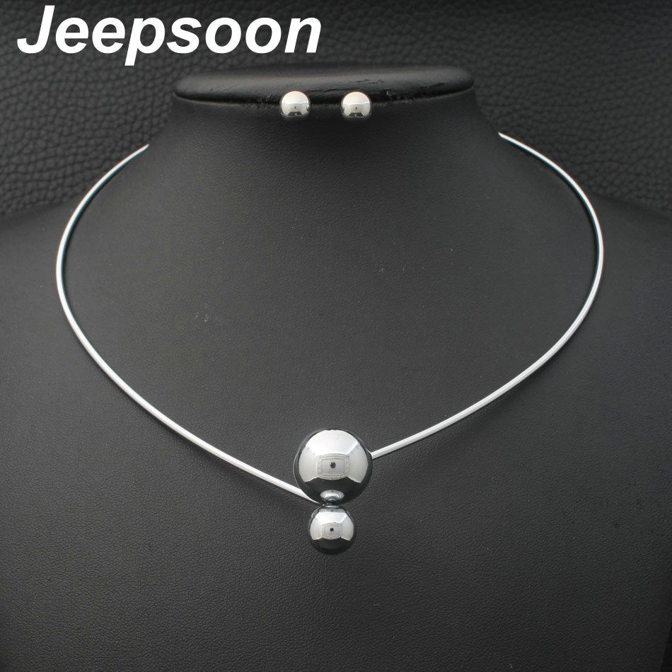 Stainless Steel Jewelry 2 Colors pendant and earring sets SFAJAMAI