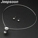 Stainless Steel Jewelry 2 Colors pendant and earring sets SFAJAMAI