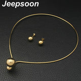 Stainless Steel Jewelry 2 Colors pendant and earring sets SFAJAMAI