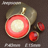 Round Pattern Fashion Stainless Steel Colors pendant and earring sets SFAI012