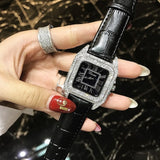 Newest Top Luxury Full Diamond Square Roman numeral Bracelet Watch