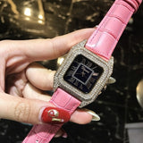 Newest Top Luxury Full Diamond Square Roman numeral Bracelet Watch