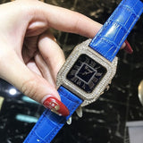 Newest Top Luxury Full Diamond Square Roman numeral Bracelet Watch