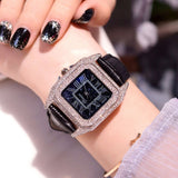 Newest Top Luxury Full Diamond Square Roman numeral Bracelet Watch