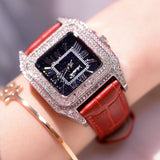 Newest Top Luxury Full Diamond Square Roman numeral Bracelet Watch