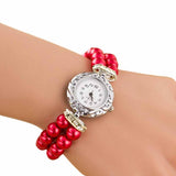 Pearl Beads Quartz Bracelet Watch