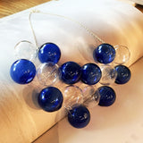 Glass Ball Blue Bubbles Choker Necklace