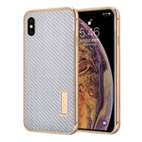 Original iMatch Aluminum Metal Bumper & Real Carbon Fiber Case For iPhone XS/ XS MAX Back Cover Luxury Phone Cases