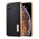 Original iMatch Aluminum Metal Bumper & Real Carbon Fiber Case For iPhone XS/ XS MAX Back Cover Luxury Phone Cases